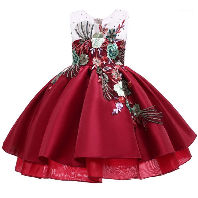 

Summer Formal Vintage Embroidery Dress Kids Dresses For Girls Clothes Flower Party And Wedding Princess Baby Dress 2-10 Years1, Champagne
