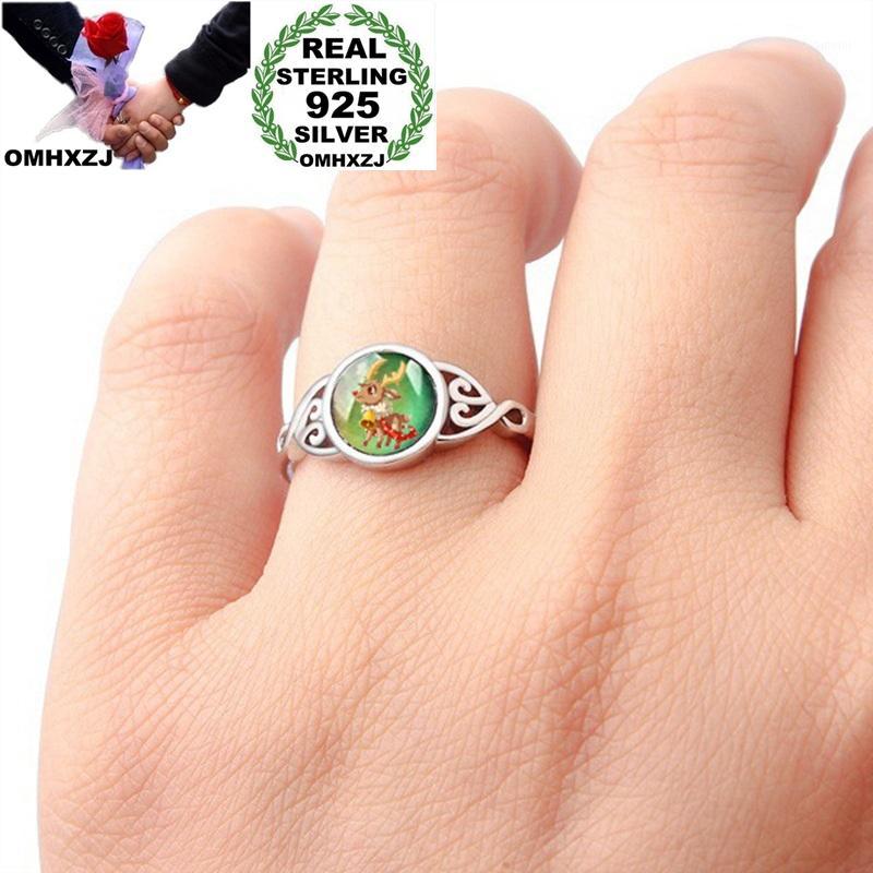 

OMHXZJ Wholesale RR1176 European Fashion Woman Girl Party Birthday Wedding Gift Christmas Colorchanging 925 Sterling Silver Ring1