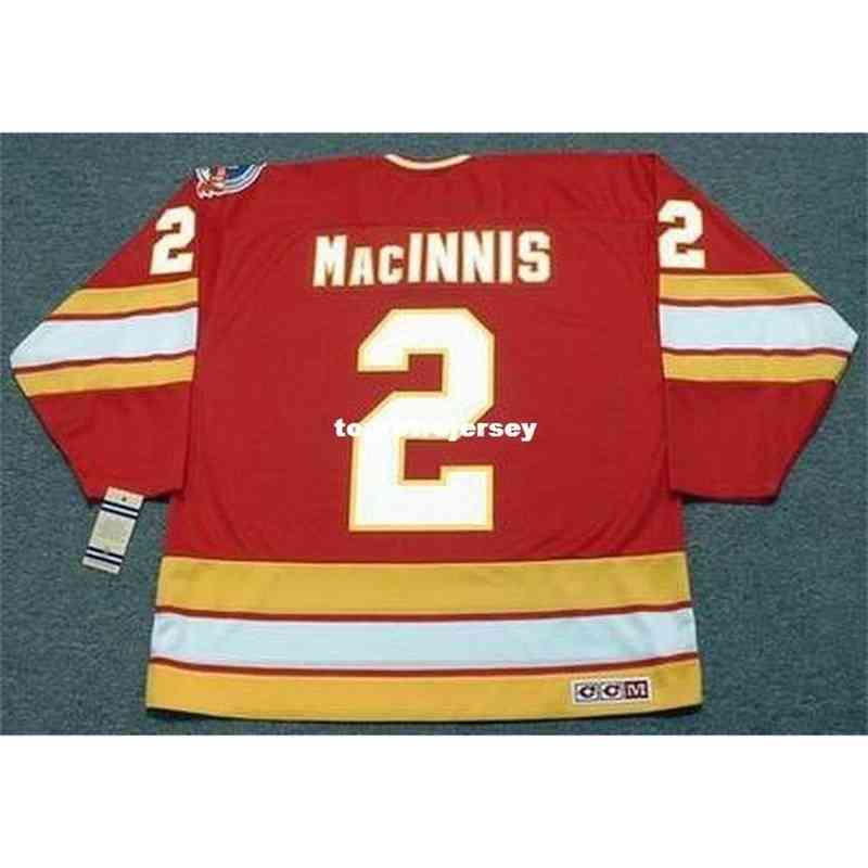 

New Jerseys Mens Al Macinnis 1989 Ccm Vintage Away Retro Hockey Jersey Vintage Long Sleeves, Red