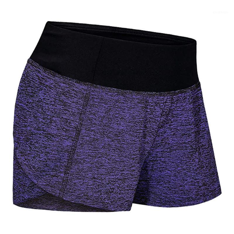 

2020 Women Gym Double Shorts Side Pocket Running Shorts Breathable Quick Dry Women Summer Short Workout Fitness Sportwear1, Black