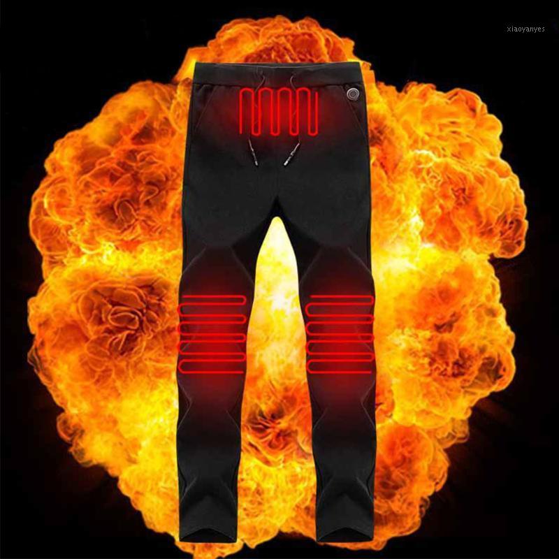 

Women Men Hiking Pocket Winter Solid Electric Heated Pant USB Charging Long Warm Black Adjustable Temperature Insulated Camping1, As pic