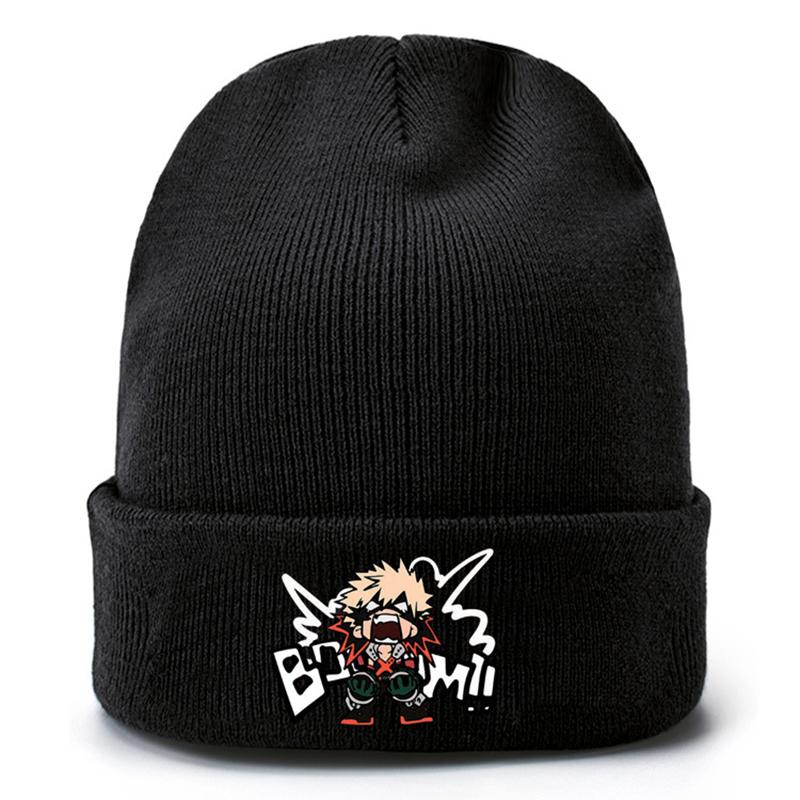 

Anime Boku no Hero Academia Bakugou Katsuki Knitted Cap Hip-Hop Warm Cosplay Hat Unisex