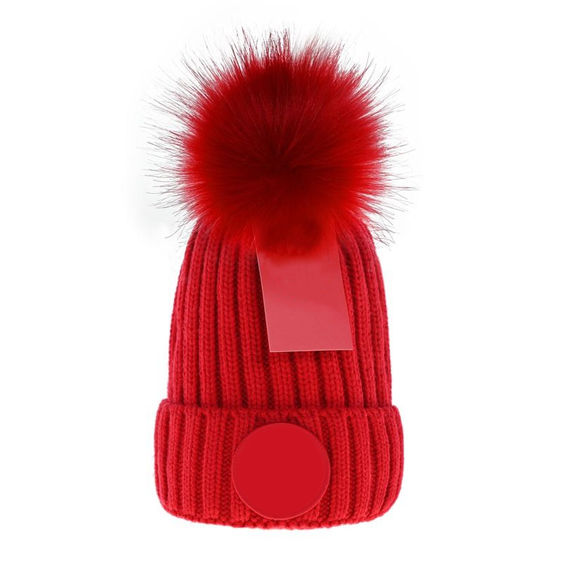 

Designer Canada beanies Skull Caps Fashion Fax Fur Pom Beanie Breathable Keep Warm Cashmere Hat for Man Woman High-quality elastic cap Knitted hat, 18