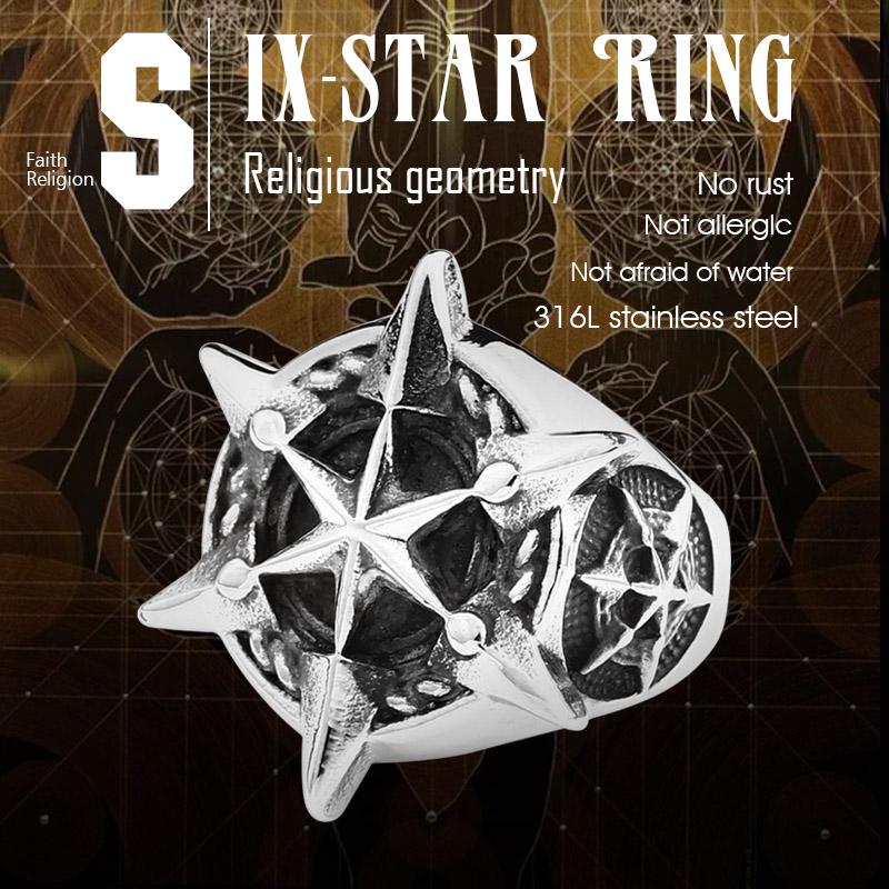 

BEIER Unique 316L Stainless Steel Hexagonal heart geometric for men fashion high quality Punk ring jewelry drop shipping BR8-630