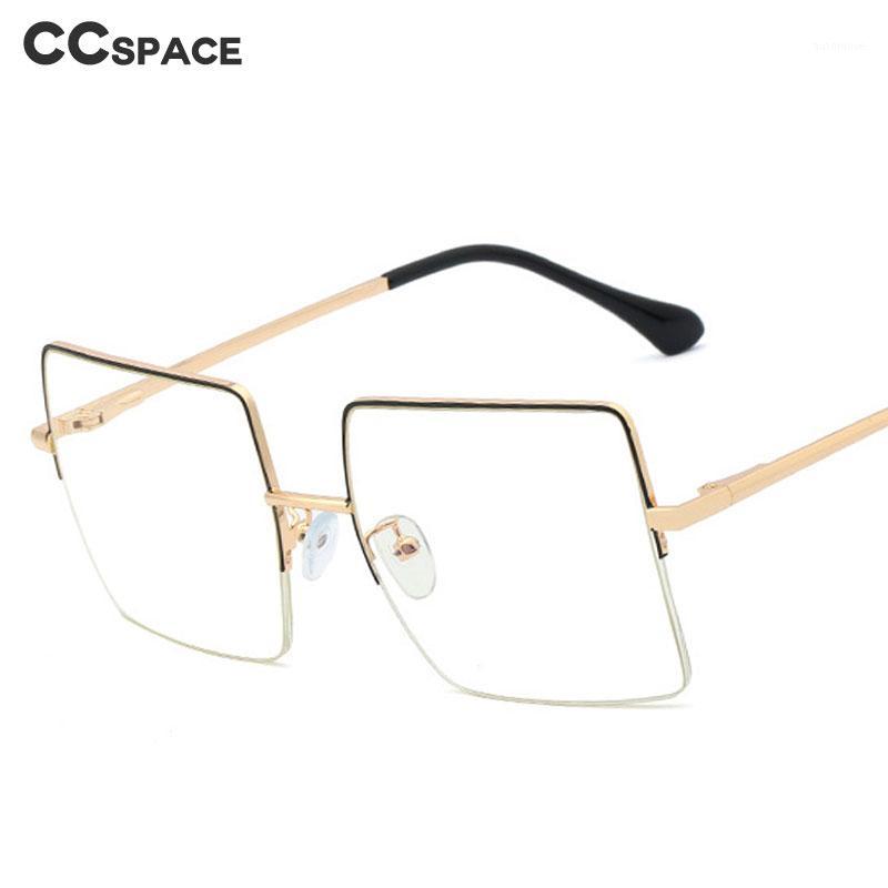 

48229 Oversized Square Half Frame Ultralight Glasses Frames Men Women Optical Fashion Computer Glasses1
