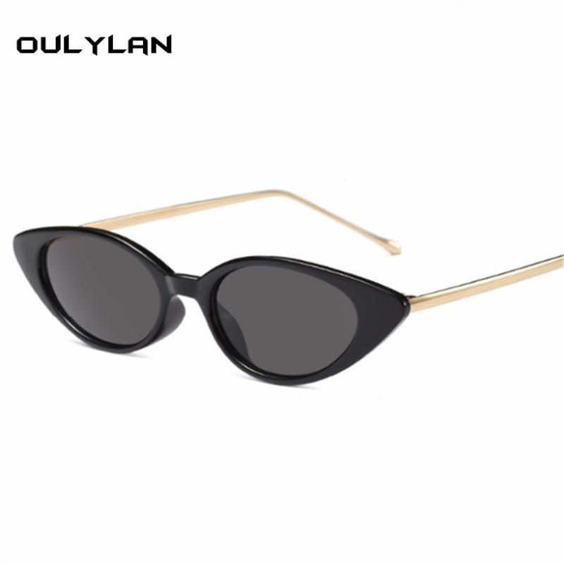 

Sunglasses Oulylan Women Small Cat Eye Classic Designer Oval Metal Frame Sun Glasses For Female Male Shades UV400