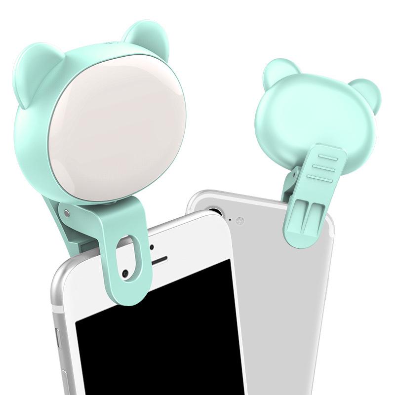 

32 Lamp Beads 3 Gears Dimming LED Selfie Lamp Mobile Phone Lens Portable Flash Ring Luminous Ring Clip Light Profissional