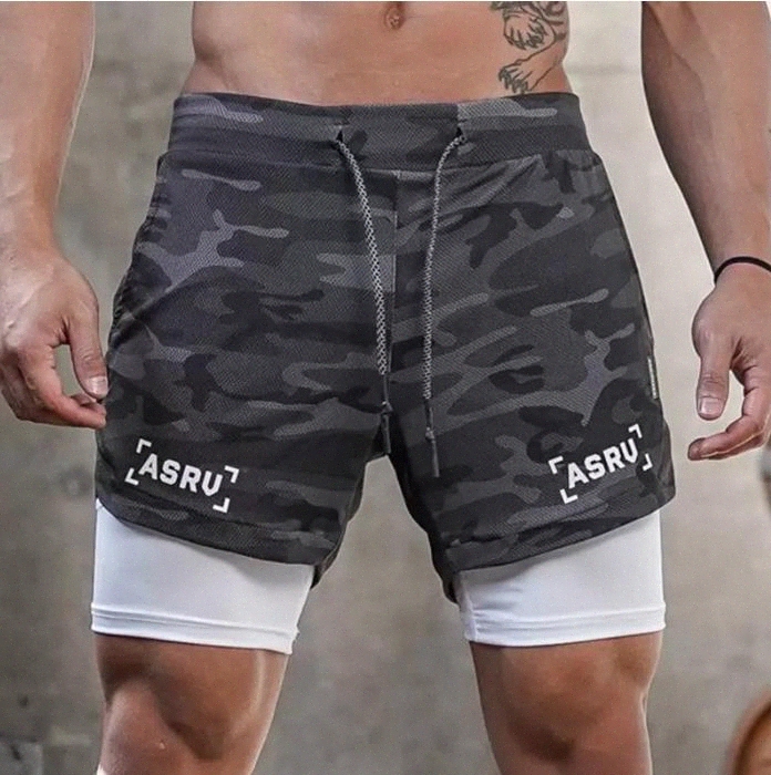 

2022 ASRV Men boxer Short Trousers short sleeve oversize loose Fitness Bodybuilding Jogger Mens Durable Sweatpants Fit Workout Boxers Skippi, White;black