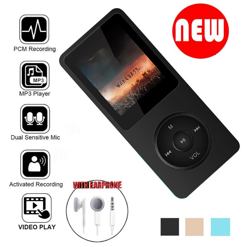 

Mini Playback MP3 MP4 Lossless Sound Music Player FM Recorder TF Card 80 Hours Card Cool Gift Mirror Music Media Player #T2