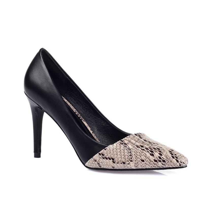 

Big Size 42/43 Shoes Woman Chaussures Femme Leather Pumps Serpentine High Heels Ladies Shoes Snake Pattern Stiletto Pumps Women, 5cm high heels