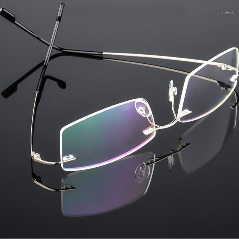 

Flexible Memory Titanium Rimless Eyeglasses Frame Women Men Lightweight Optical Glasses Oculos De Grau Glasses Frame s1271