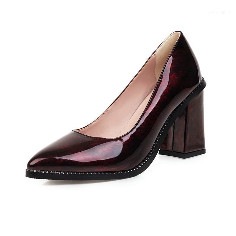

Big Size Simple pointed shoes ladies high heels women shoes woman pumps1, Brown