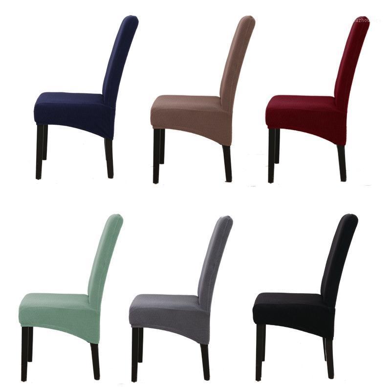 

plush Large Size Chair Cover Spandex Solid Color velvet thick Chair Cover Stretch Seat Covers for Dining Room Office1