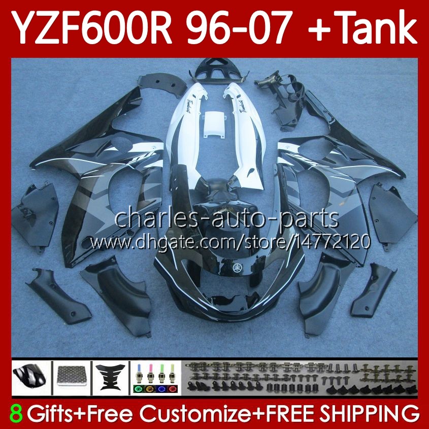 

Black grey Body Kit For YAMAHA YZF600R Thundercat YZF 600R 600 R 1996-2007 Bodywork 86No.173 YZF-600R 96 97 98 99 00 01 YZF600-R 02 03 04 05 06 07 OEM Fairings +Tank cover, No. 4