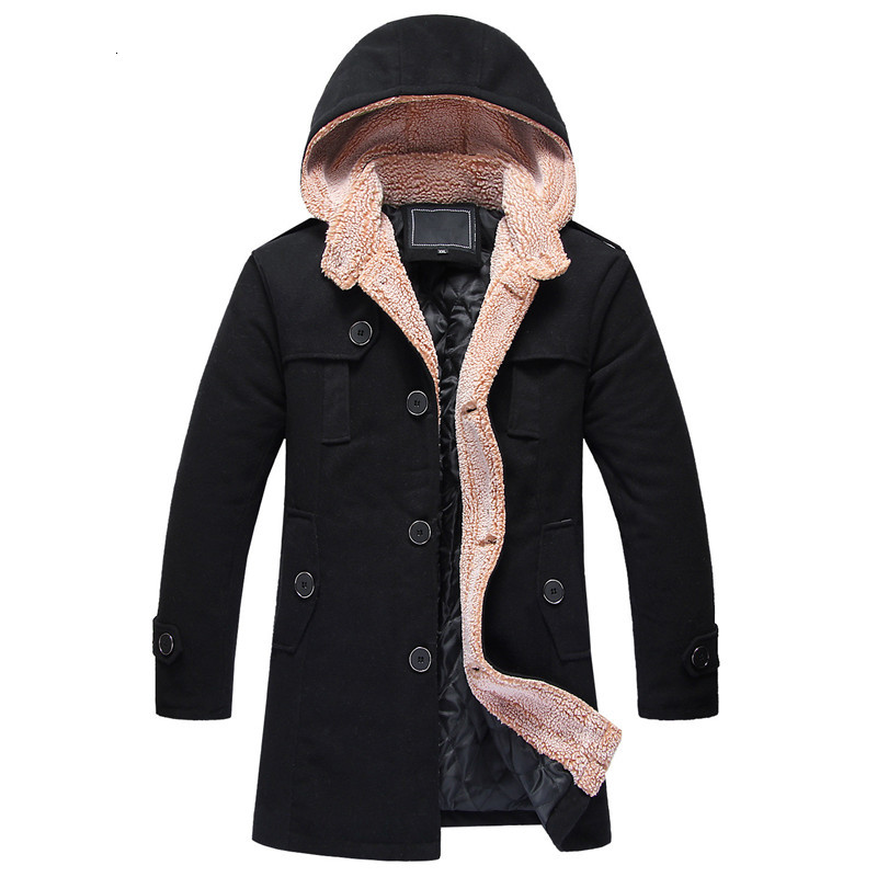 

2021 Arrival New Quality Winter Thicked Coat Men, Male Hooded Jackets, Large -3xl Sizes Q03W, Khaki.