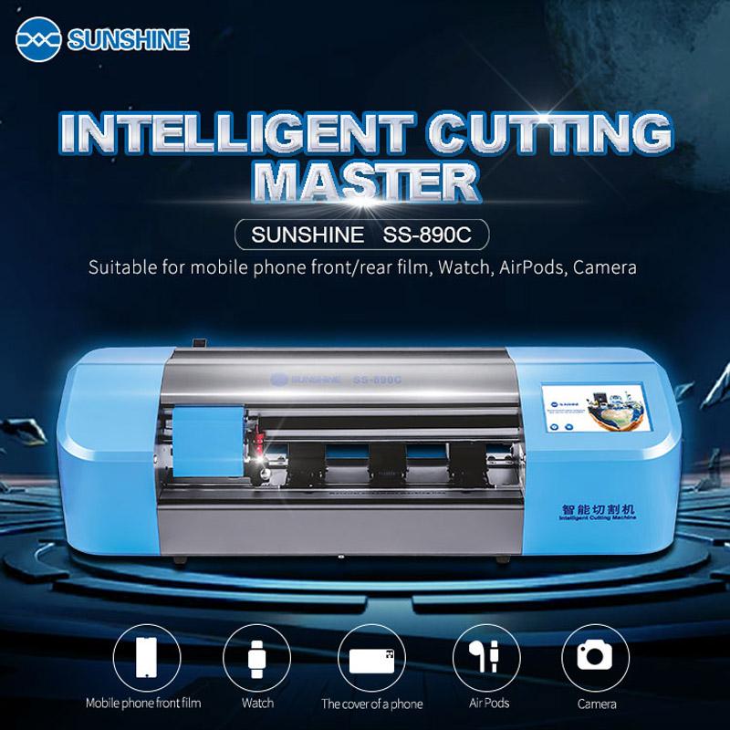 

SS-890C Sunshine Auto Film Cutting Machine SS-057 Flexible Hydrogel Film Phone Tablet Front Glass Back Cover Protect Cut