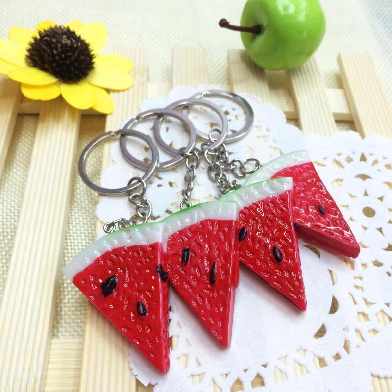 

1Pc Fruit Watermelon Keychain Women Jewelry Pendant Accessories Crystal Key Chains Car Styling Keyrings Summer Wallet Key Ring1