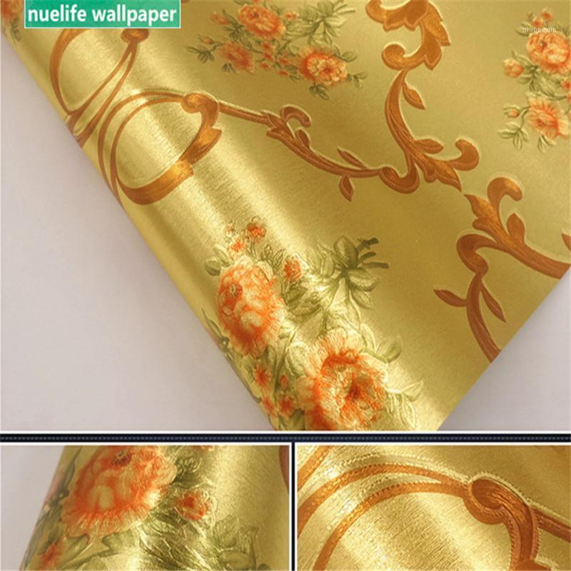 

Nordic style red big red Damascus pattern KTV entertainment venue bar skating hall corridor living room background wall paper1, Blue