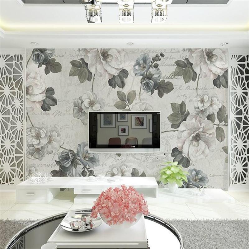 

Custom wallpaper 3d papier peint photo murals Chinese retro hand painted nostalgic peony mural restaurant background wall paper1, As pic