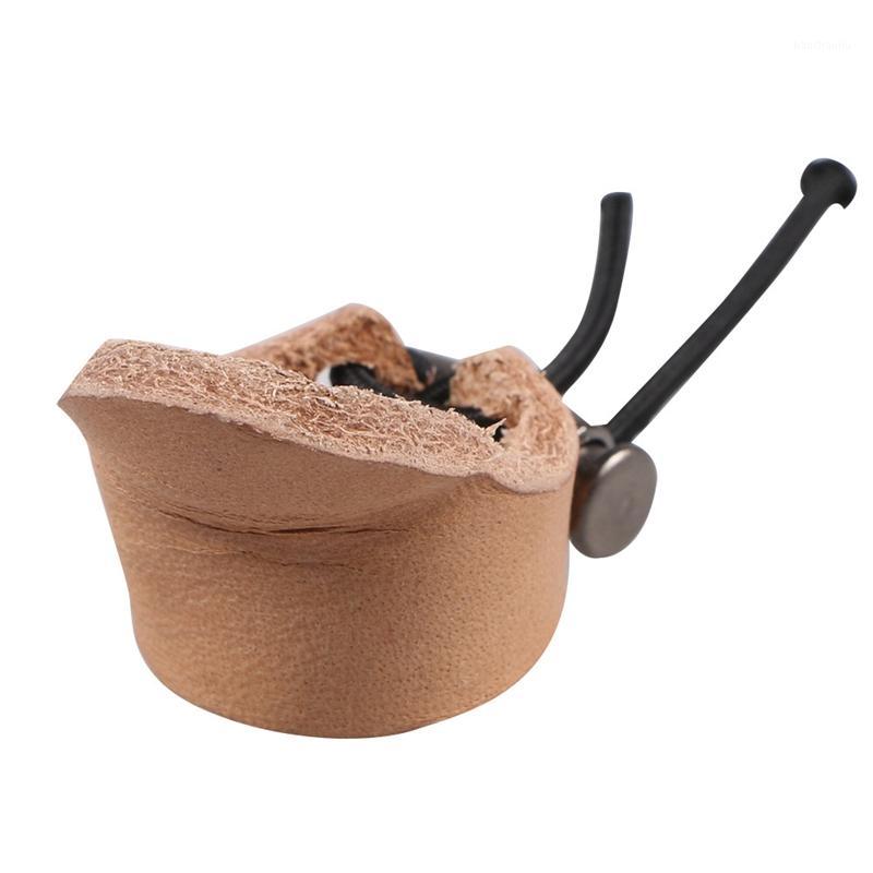 

Thumb Finger Tip Archery Thumb Protector Guard Ring Tab on for Hunting Bow Bandage Gloves1, Brown