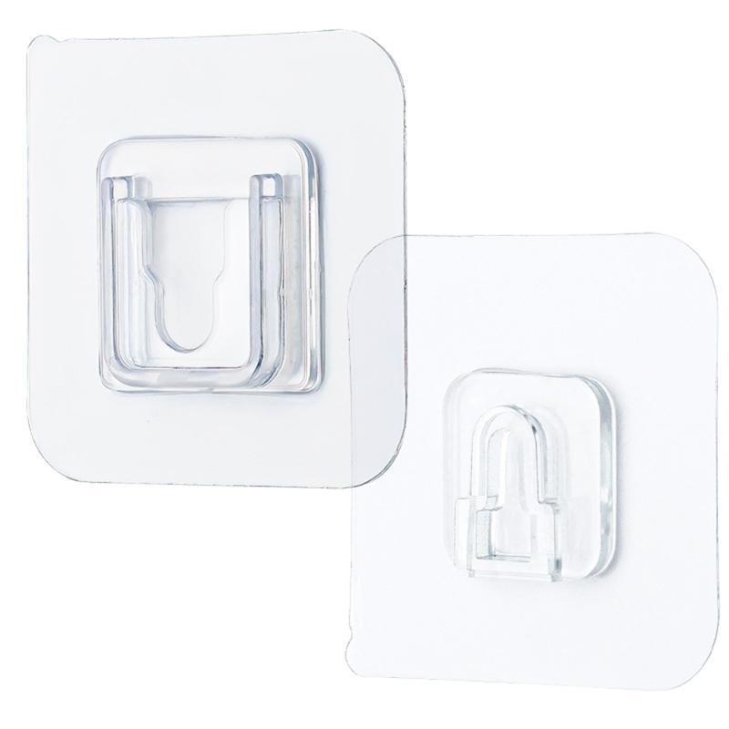 

Double Sided Adhesive Wall Hooks Transparent Suction Cup Sucker Home Storage Organizer Hanger for Living Room,Bathroom,Kitchen