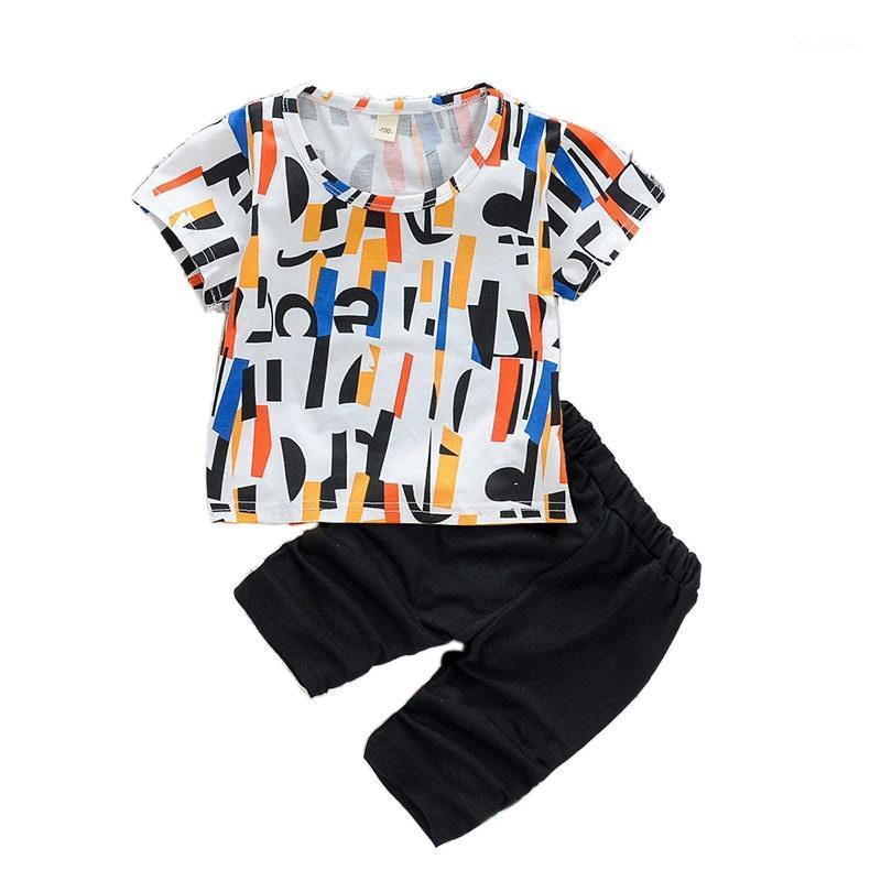 

2-6T Boy Outfit Boys T-Shirt Shorts Sets Summer Costumes Colorful Pockets Short Pant Suit Clothes Outfits Girl Set Kids Clothing1, Ah4367 multi