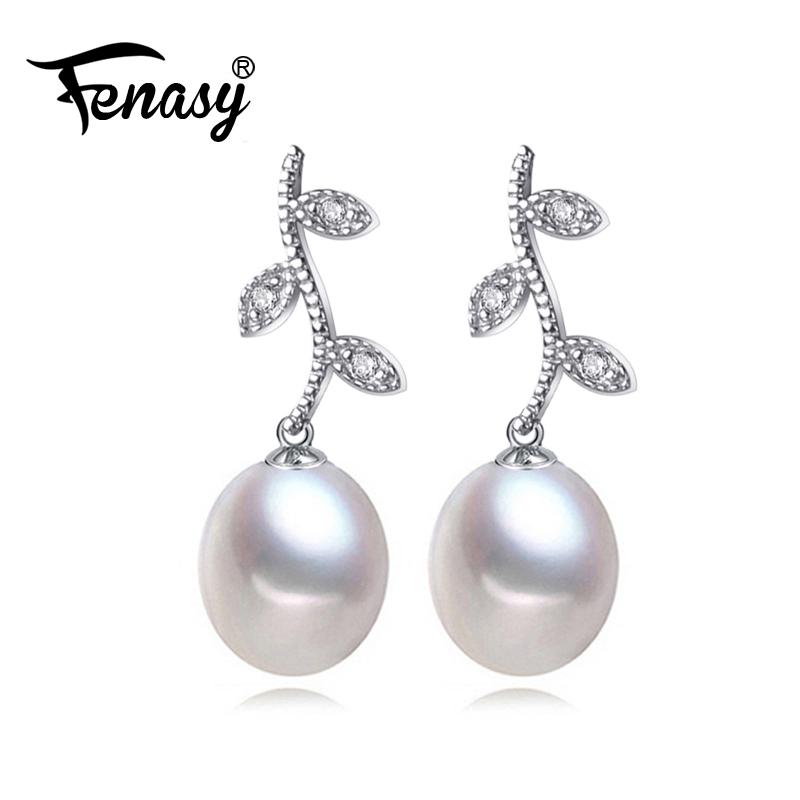 

FENASY Natural Pearl earrings Pearl Jewelry Choker for Women Casual Style 2021 Jewelry 8-9mm Charm Bohemia earrings