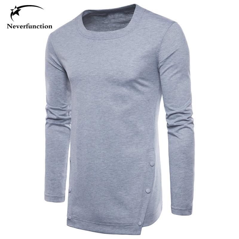 

Fashion 2021 Men Summer Cotton Oversize Long sleeve T-Shirt Solid color extended Streetwear Hip Hop Men T Shirts Black gray red, White;black