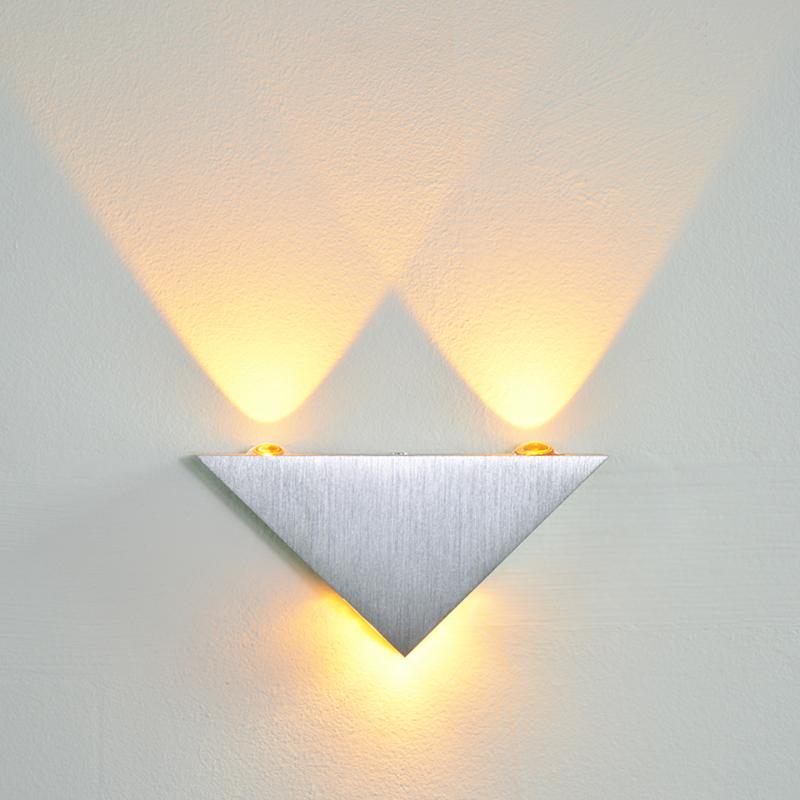 

YooE Indoor Wall Lamps 2W 3W 4W Modern LED Wall Sconce Bedroom Restroom Living Room Light Home Hallway Loft Silver