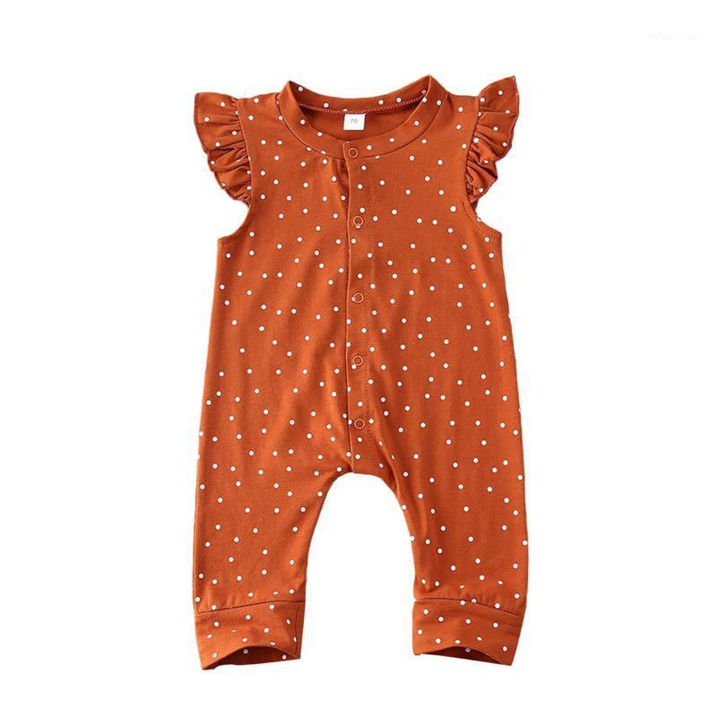 

Pudcoco Fast Shipping 0-18M Summer Newborn Baby Girl Clothing Off Shoulder Dot Printed Romper Jumpsuit Outfit1, As pic