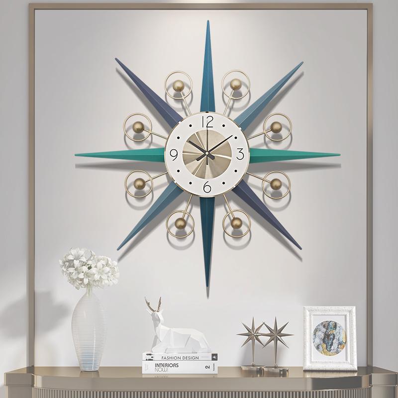 

Nordic wall clock simple personality living room creative atmosphere quartz fashion household modern light luxury art