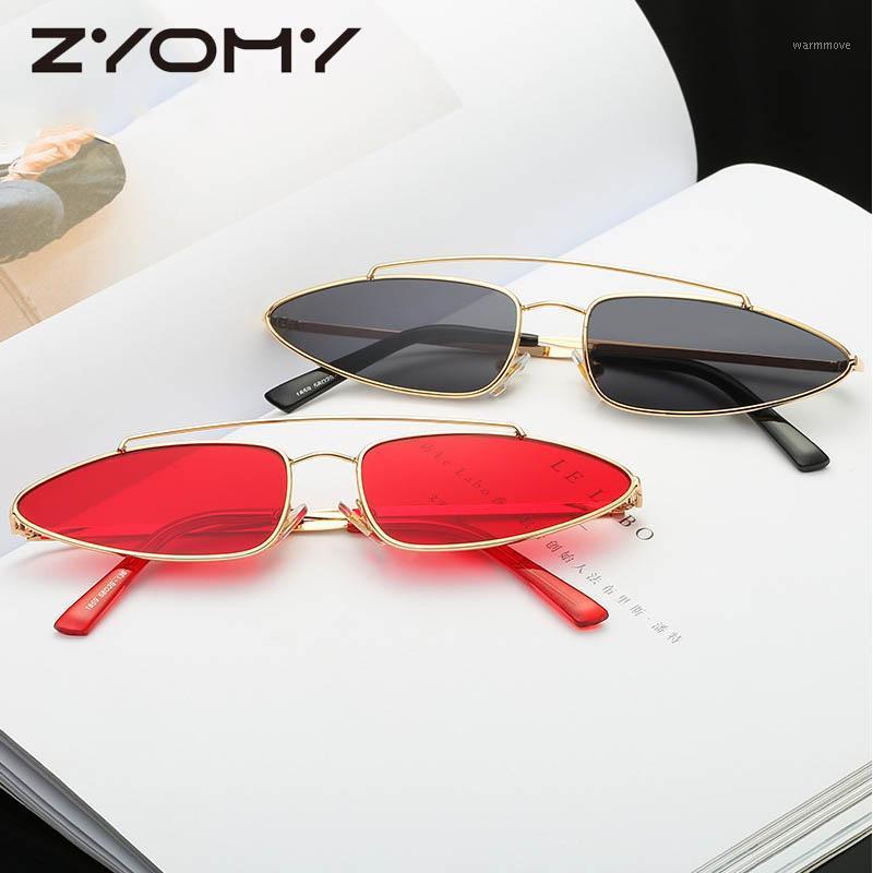

Q Men Sunglasses Metal Brand Designer Small Frame Glasses Triangle Goggles UV400 Fashion Cat Eye Sunglasse Women1