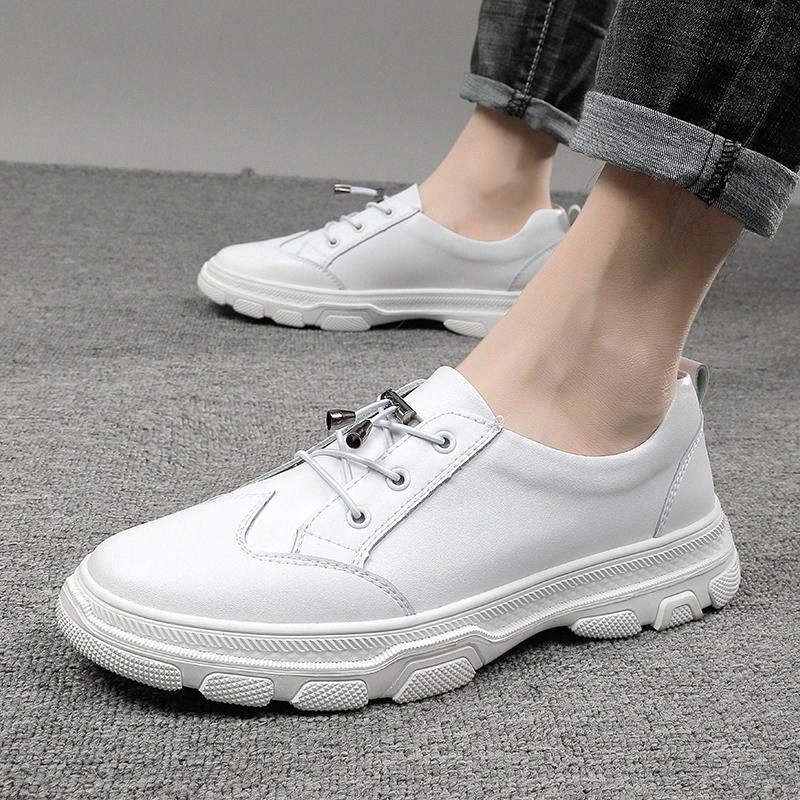 

Genuine Leather Men Shoes outdoor Breathable Soft Autumn Casual Flats Shoes Black Style Fashion Sneakers shoes men #gT0W