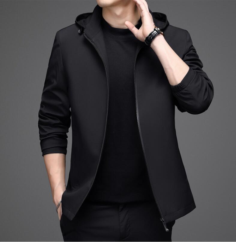 

2021 New Product Autumn Windbreaker Spring Men's Trend Handsome Loose Jacket RJ4S, Black