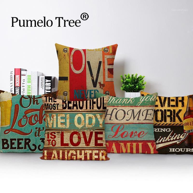 

Wholesale Vintage Flowers Pillow Cover Cushion Cover Linen 45x45cm Throw Pillows Cute Cats Home Decor Pillow Case Pillowsham 17"1, Wt0040-16