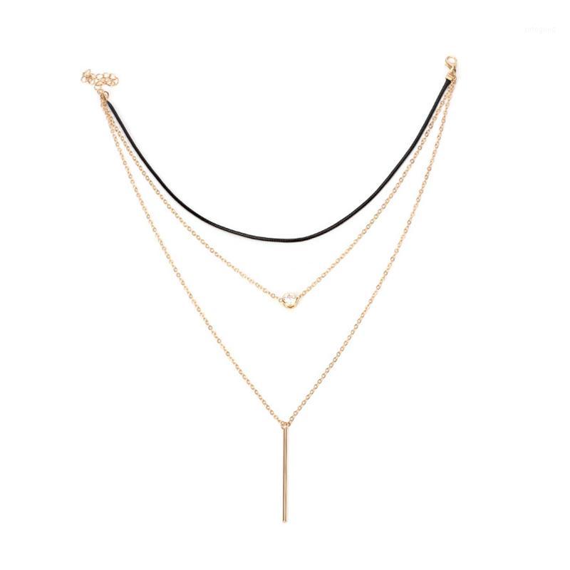 

Chokers Strip Tassel Choker Necklace For Women Jewelry Collares Friends Chains Girl Accessories Aesthetics Suspension XL101481