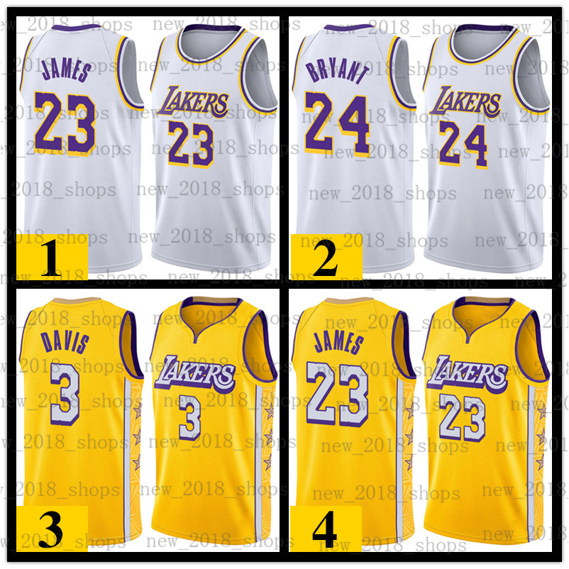 

Los Angeles''Lakers''Kobe''Bryant''basketball LeBron Russell James Westbrook Carmelo Davis Anthony Earvin Shaquille Johnson O'Neal, Men jersey