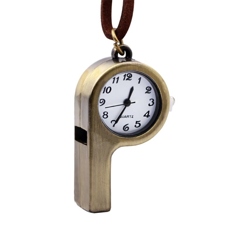 

VikingsmapFashion Jewelry 2020 Necklace Whistle Watch Pendant Women Casual Vintage Rope Chain Female Male Trendy Necklaces TJ_03