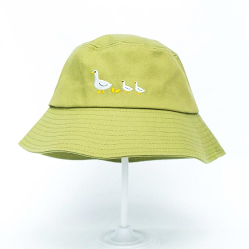 

AMXILA Thin and breathable embroidered basin hat in summer, Army green