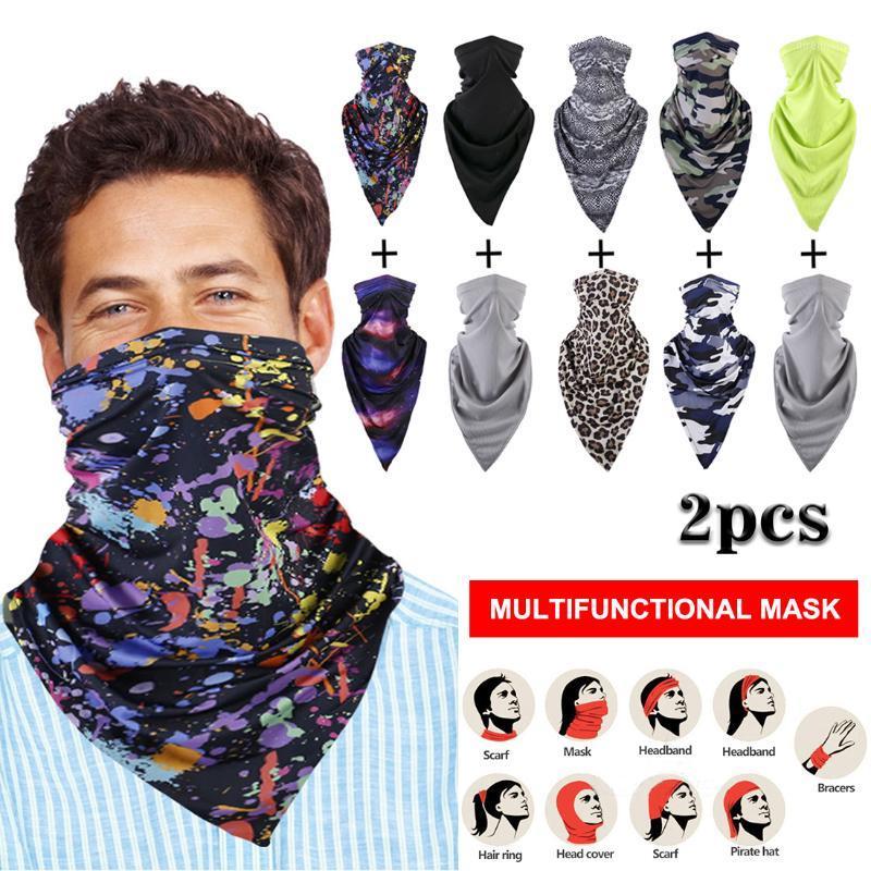 

2Pcs Outdoor Sports Bandana Scarf Women Men Headwear Face Mask Riding Camping Cycling Headscarf Tube Wristband Headband Cool1, 01