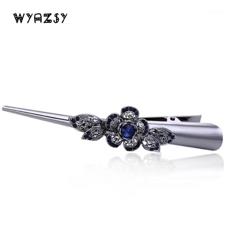 

Retro High Quality Ladies Hair Accessories New Flowers Crystal Tiara Hot Sale Classic Beauties Delicate Bow Clip Bang Hairpins1
