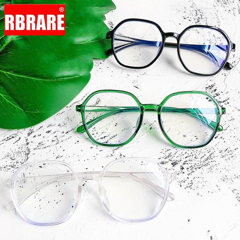 

RBRARE 2020 New Women Myopia Glasses Anti-blue Light Flat Mirror Glasses Oversized Frame Nearsighted Prescription Eyeglasses1