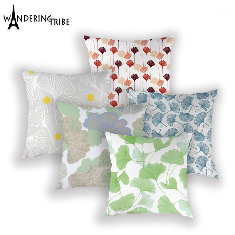 

Geometric Leaf Pillows Case Bohemia Cushion Covers Polyester Pillow Cover Plant Home Decor Sofa Cushion Cases45*45Cm Kissenbezug1, L1925-5
