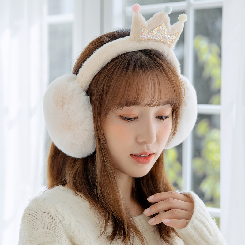 

warm Earmuff bag schoolgirl ear muff winter antifreeze lovely crown Korean earcap