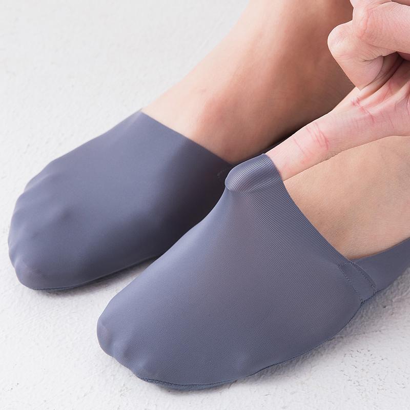 

Men's Socks Ultra-Thin Ice Silk Short Invisible Low Cut Cotton Casua No Show Men Crew Male Silica Gel Antiskid Summer, Black