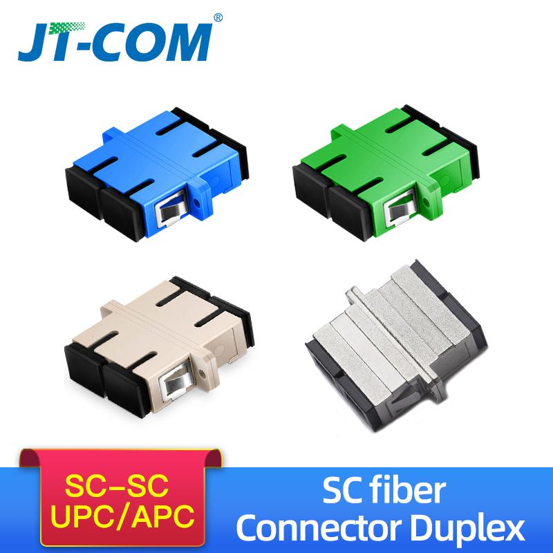 

SC to UPC Fiber Adapter Mutimode MM Duplex metal fiber Coupler Flange Joint SC-APC Single mode SM Optic Adapter Connector
