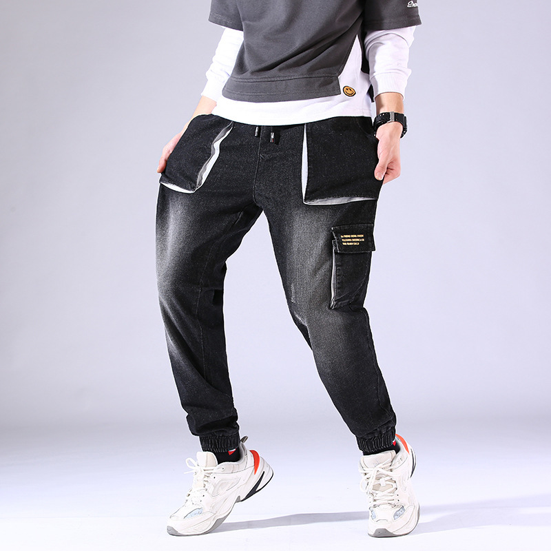 

2021 Men' Black Jeans Elastic Slim Fit Denim Jean Trousers Male Plus Size 4x 5x 6x 7x Hip Hop Casual Pants Brand 0eui