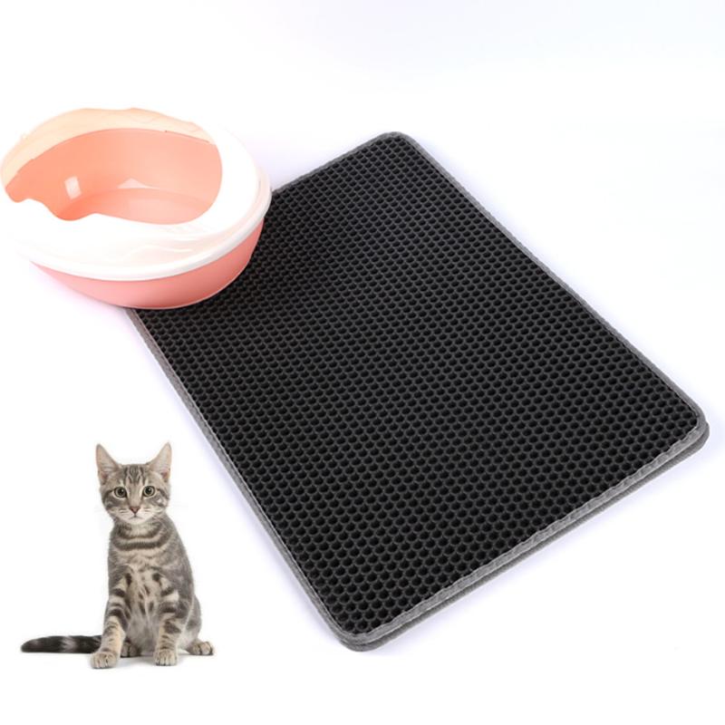 

Cat Litter Mat Pad Double Layer Folden Waterproof Cat Trapping Pet Mat Clean Pad non-slip Products For Cats Accessories