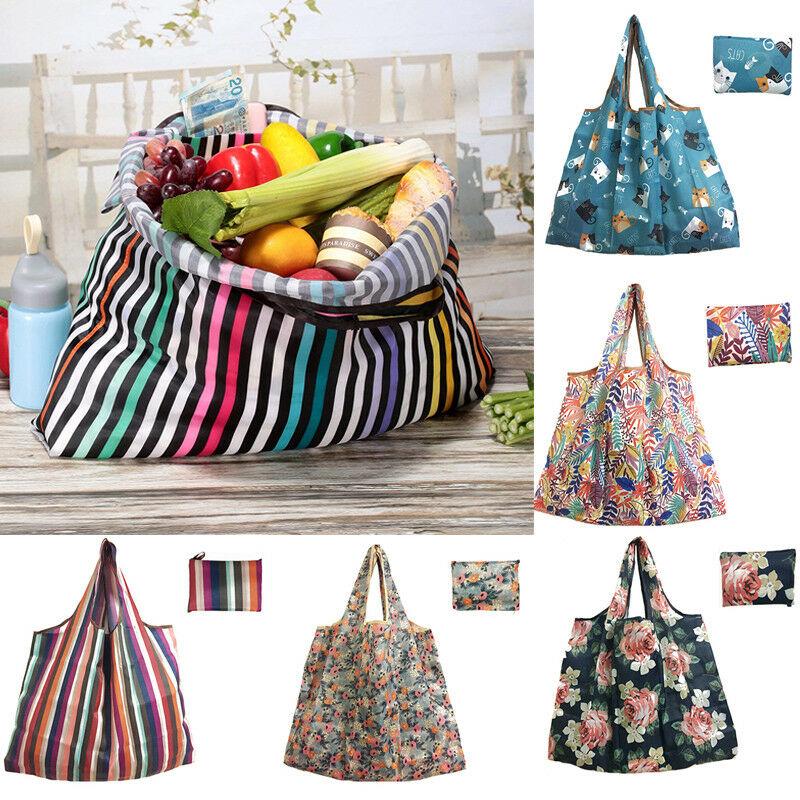 

1Pcs Foldable Reusable Nylon Waterproof Eco-Friendly Handbag Storage Travel Shopping Tote Grocery Bag Home Shopping Bags