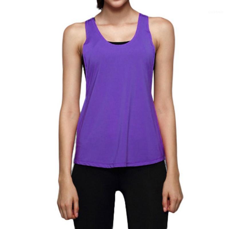 

Summer Sport Women Tank Tops Dry Quick Yoga Shirts Loose Fitness Sleeveless Vest Singlet Running Training Tops c1